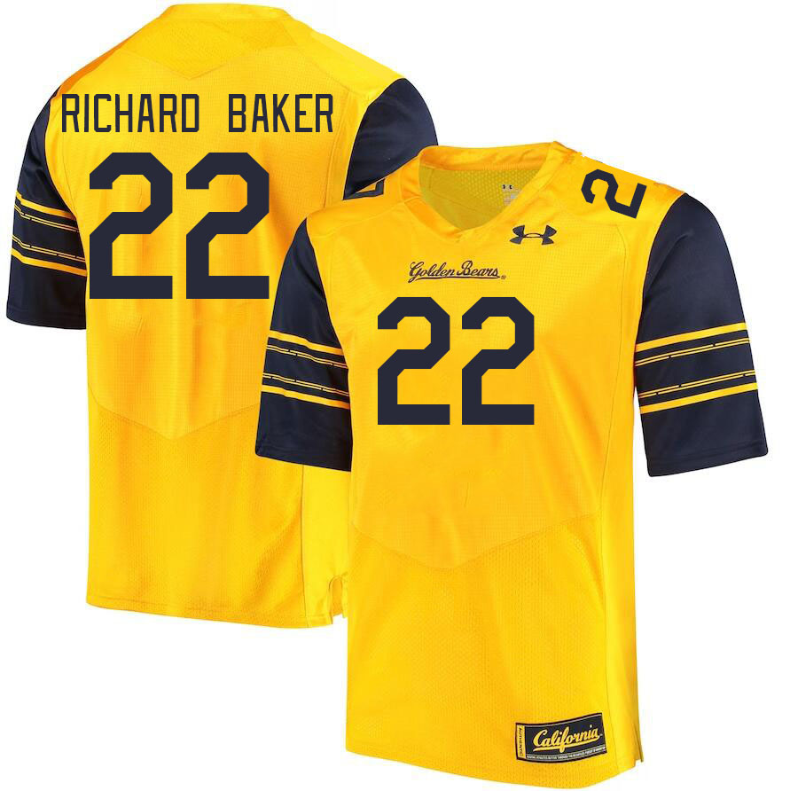 Men #22 Justin Richard Baker California Golden Bears College Football Jerseys Stitched Sale-Gold